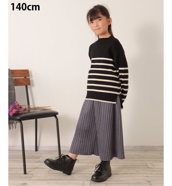 ikka kids「【洗濯機で洗える／親子おそろい】クリーミーボーダーニットプルオーバー（120~160cm）」|その他|