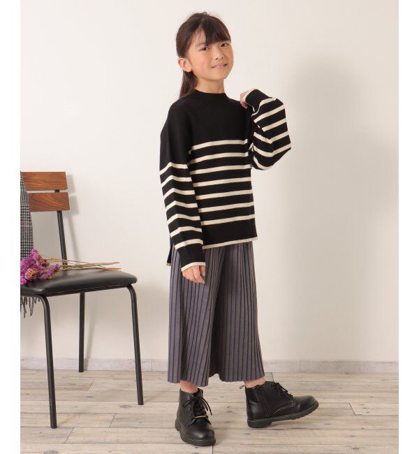 ikka kids「【洗濯機で洗える／親子おそろい】クリーミーボーダーニットプルオーバー（120~160cm）」|その他|