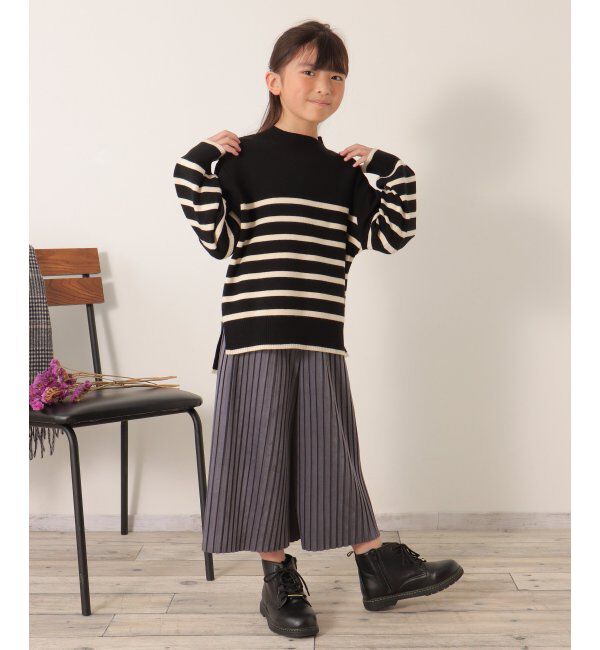 ikka kids「【洗濯機で洗える／親子おそろい】クリーミーボーダーニットプルオーバー（120~160cm）」|その他|