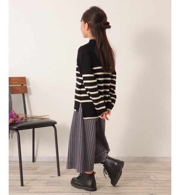 ikka kids「【洗濯機で洗える／親子おそろい】クリーミーボーダーニットプルオーバー（120~160cm）」|その他|