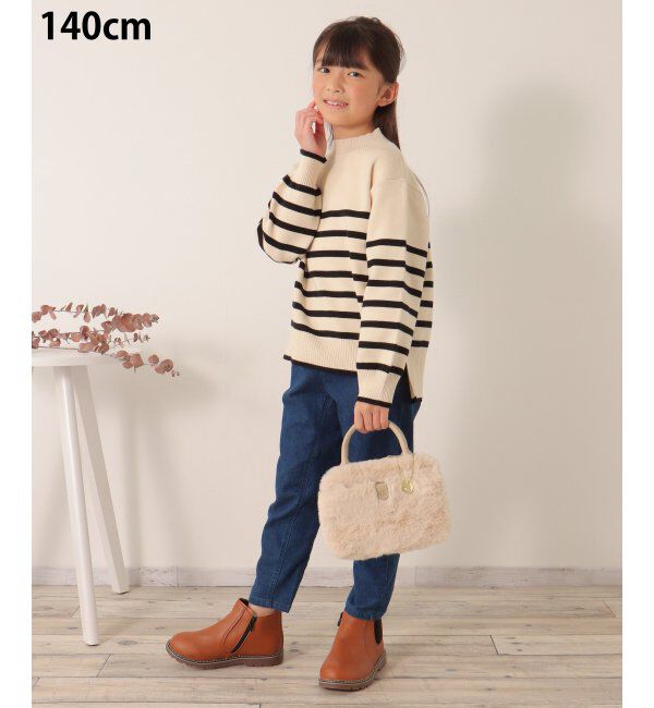 ikka kids「【洗濯機で洗える／親子おそろい】クリーミーボーダーニットプルオーバー（120~160cm）」|その他|