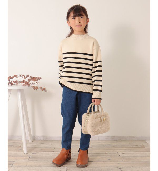 ikka kids「【洗濯機で洗える／親子おそろい】クリーミーボーダーニットプルオーバー（120~160cm）」|その他|