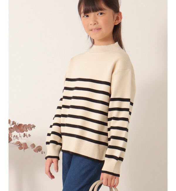 ikka kids「【洗濯機で洗える／親子おそろい】クリーミーボーダーニットプルオーバー（120~160cm）」|その他|