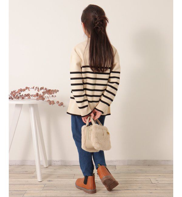 ikka kids「【洗濯機で洗える／親子おそろい】クリーミーボーダーニットプルオーバー（120~160cm）」|その他|