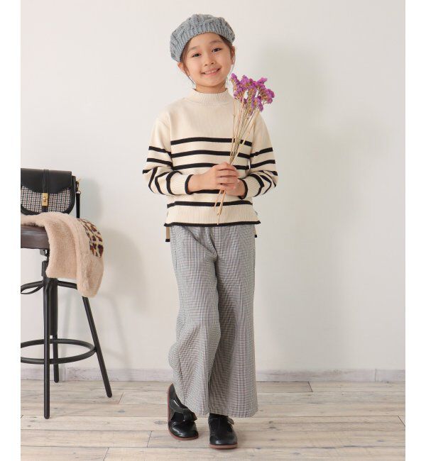 ikka kids「【洗濯機で洗える／親子おそろい】クリーミーボーダーニットプルオーバー（120~160cm）」|その他|