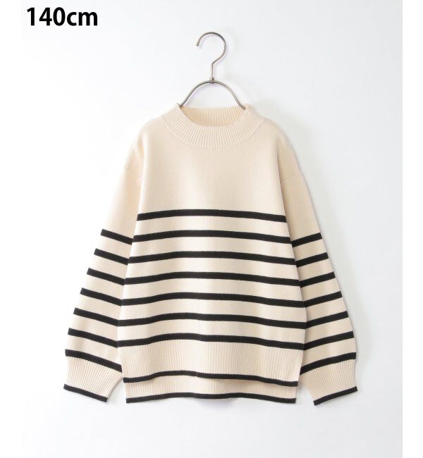 ikka kids「【洗濯機で洗える／親子おそろい】クリーミーボーダーニットプルオーバー（120~160cm）」|その他|