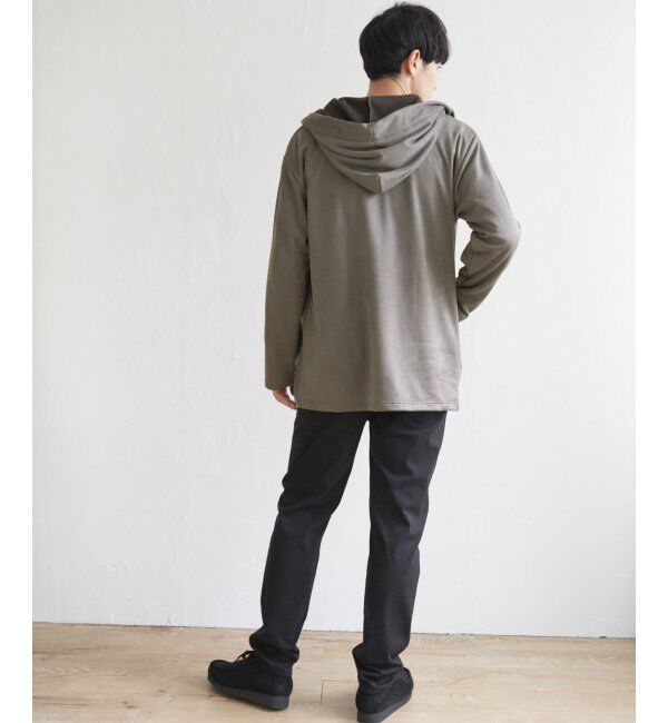 ikka「フェイクスエードフーディガン」|カーディガン|