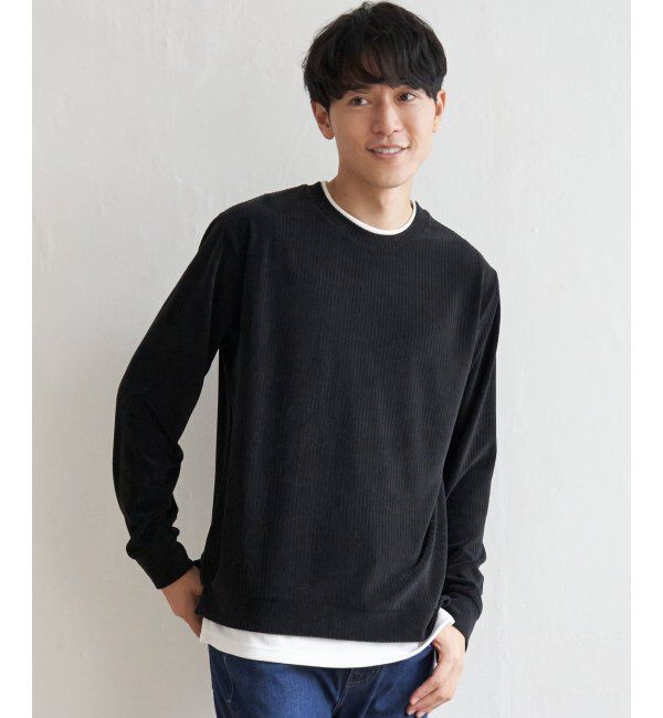 ikka「カットコールフェイクレイヤードプルオーバー」|パーカー|