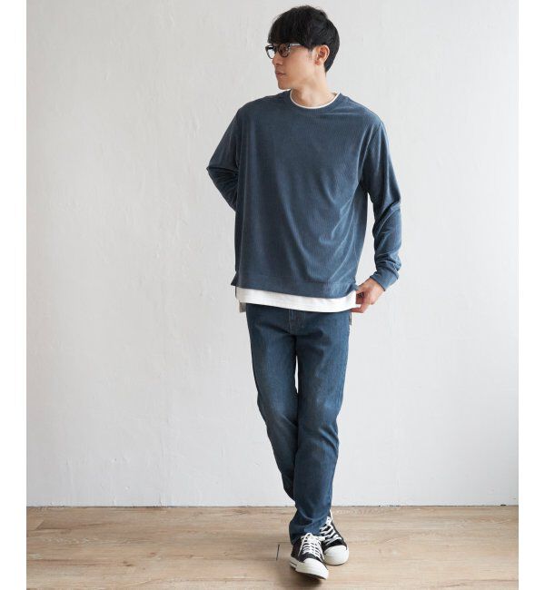 ikka「カットコールフェイクレイヤードプルオーバー」|パーカー|