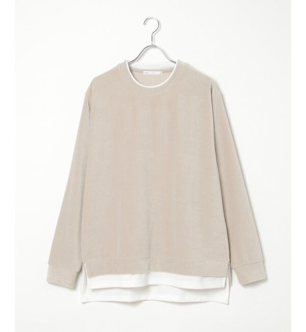 ikka「カットコールフェイクレイヤードプルオーバー」|パーカー|