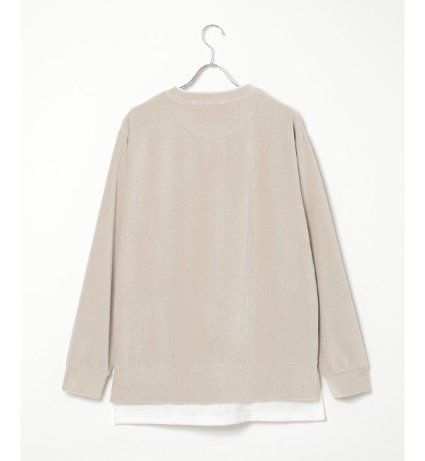 ikka「カットコールフェイクレイヤードプルオーバー」|パーカー|