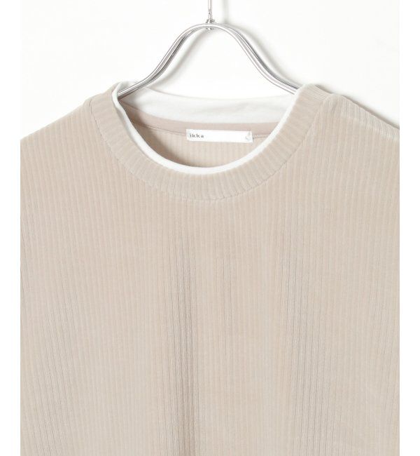 ikka「カットコールフェイクレイヤードプルオーバー」|パーカー|