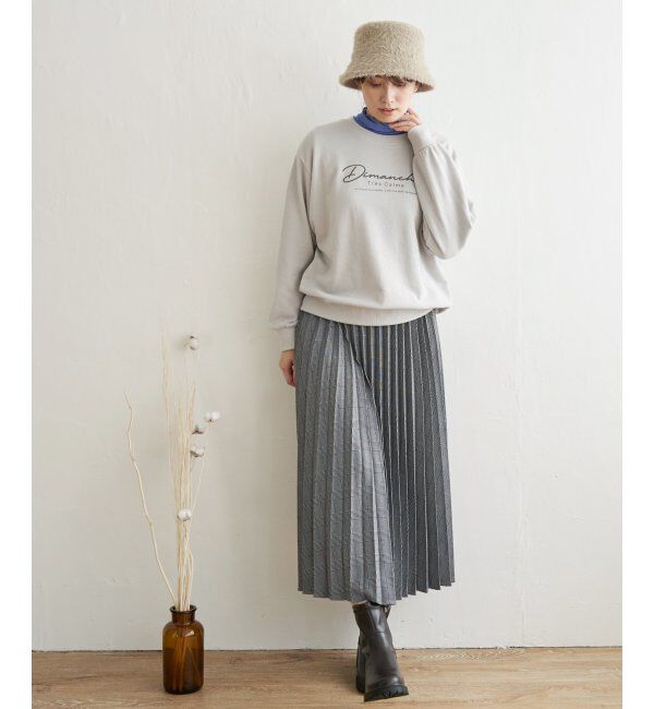 ikka「裏毛ロゴスウェット」|パーカー|