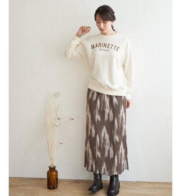 ikka「裏毛ロゴスウェット」|パーカー|