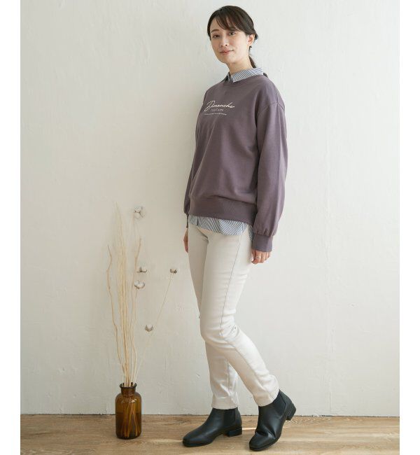 ikka「裏毛ロゴスウェット」|パーカー|