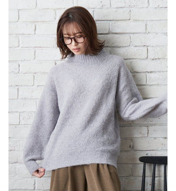ikka「ラメブークレーハイネックプルオーバー」|プルオーバー|