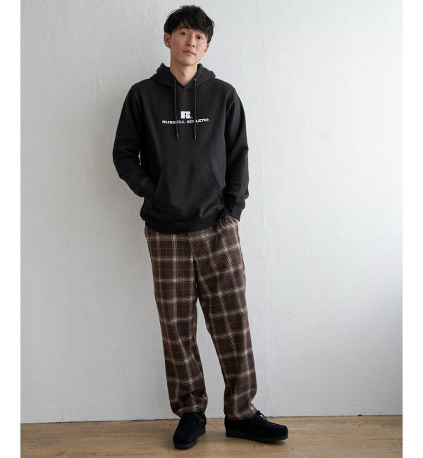 ikka「チェックテーパードワイドパンツ」|その他|