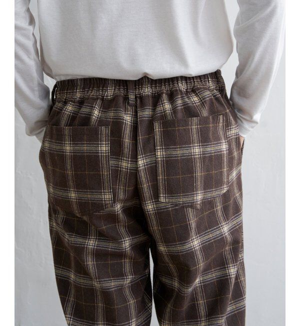 ikka「チェックテーパードワイドパンツ」|その他|