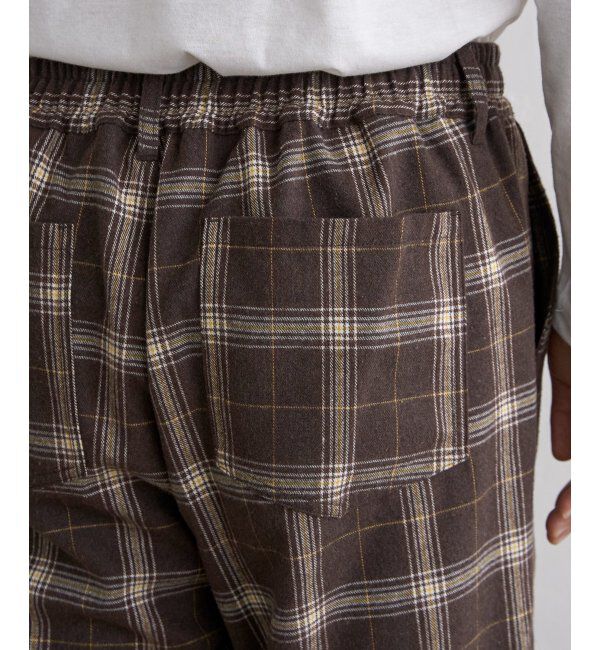 ikka「チェックテーパードワイドパンツ」|その他|