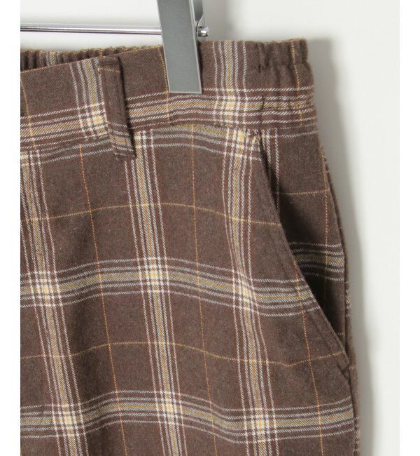 ikka「チェックテーパードワイドパンツ」|その他|