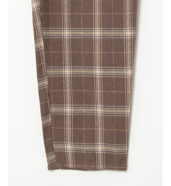 ikka「チェックテーパードワイドパンツ」|その他|