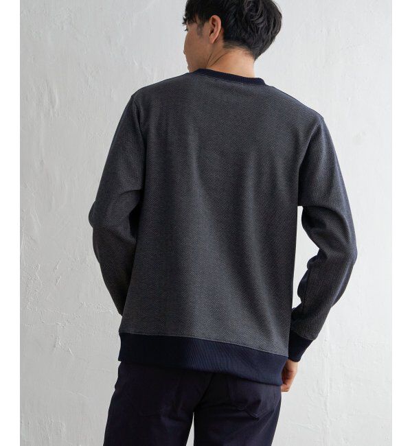 ikka「ヘリンボン裏起毛プルオーバー」|パーカー|