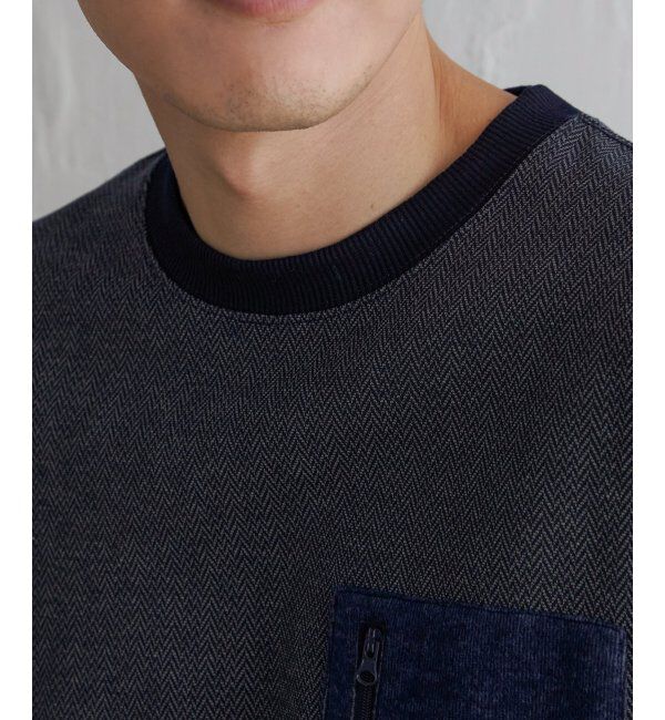 ikka「ヘリンボン裏起毛プルオーバー」|パーカー|