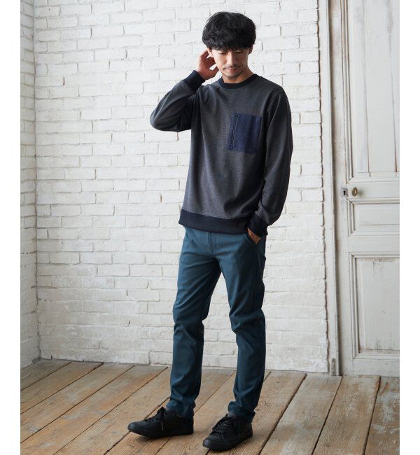 ikka「ヘリンボン裏起毛プルオーバー」|パーカー|