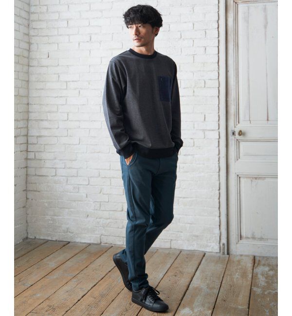 ikka「ヘリンボン裏起毛プルオーバー」|パーカー|