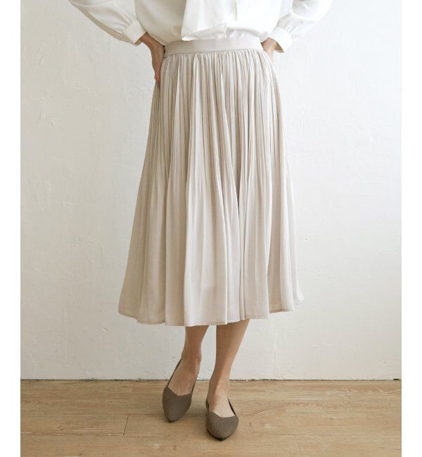 IKKA LOUNGE「シフォンプリーツスカート」|スカート|