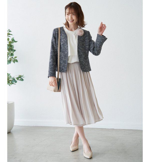 IKKA LOUNGE「シフォンプリーツスカート」|スカート|