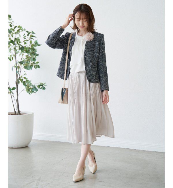 IKKA LOUNGE「シフォンプリーツスカート」|スカート|