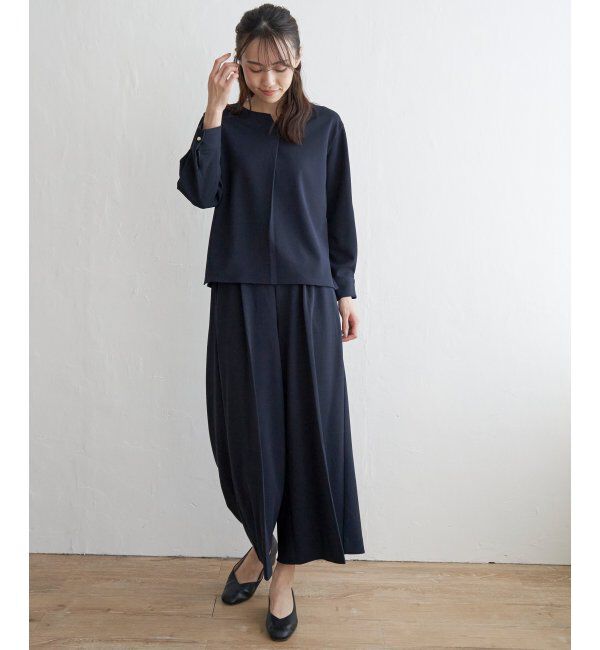 IKKA LOUNGE「【フォーマル対応／2点セット】GOKU楽 長袖フレアセット」|ワンピース|