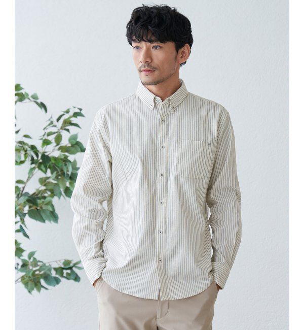 ikka「【吸水速乾】イージーケアオックスボタンダウンシャツ」|シャツ・ブラウス|オフホワイト