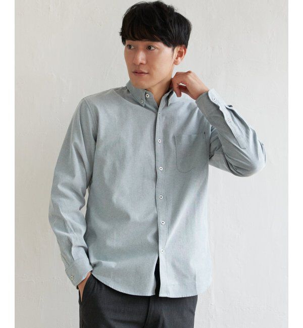 ikka「【吸水速乾】イージーケアオックスボタンダウンシャツ」|シャツ・ブラウス|