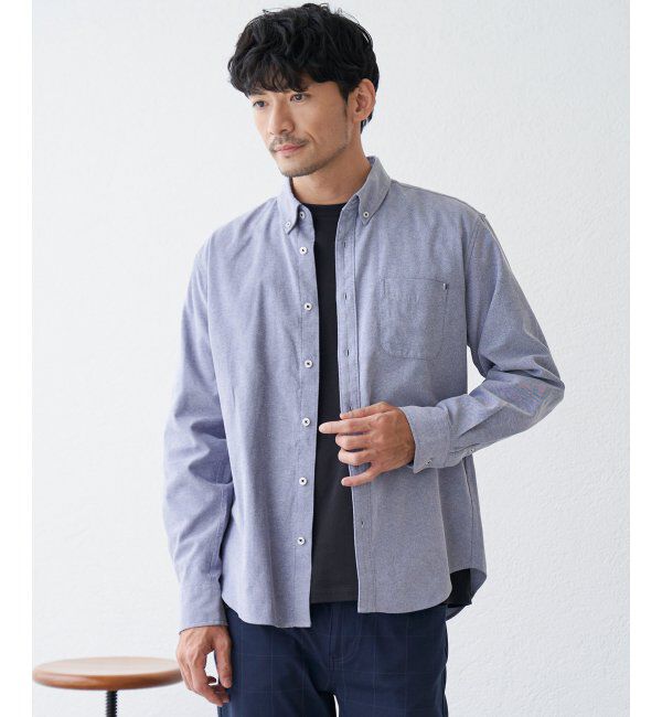 ikka「【吸水速乾】イージーケアオックスボタンダウンシャツ」|シャツ・ブラウス|