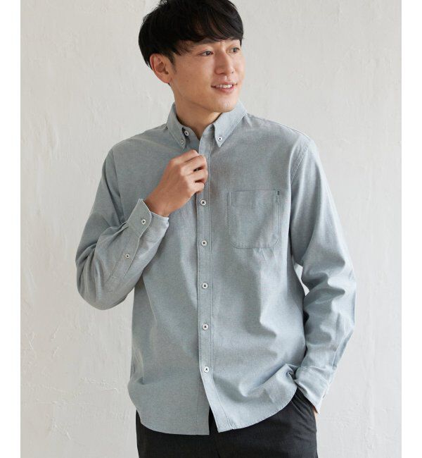 ikka「【吸水速乾】イージーケアオックスボタンダウンシャツ」|シャツ・ブラウス|