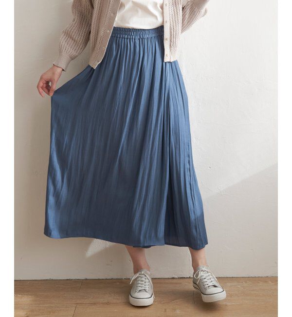 ikka「カッセンボリュームラップスカーチョ」|その他|ブルー