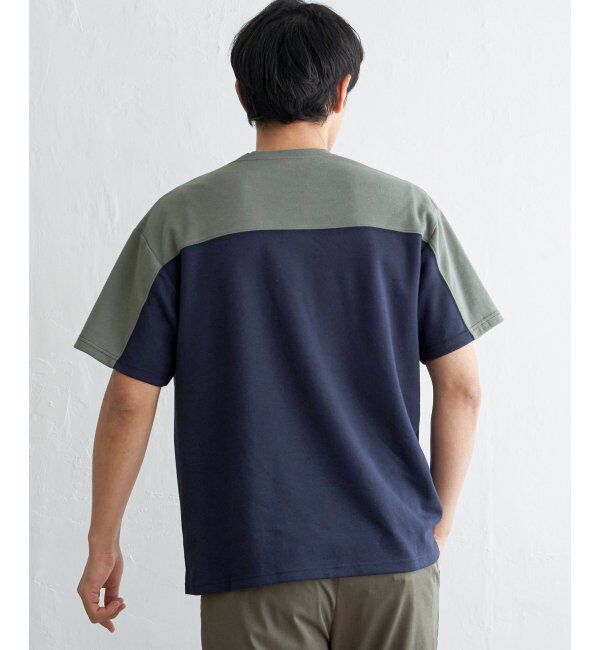 ikka「URBAN NATURE LIFE アーバンネイチャーライフ バイカラー切り替えTシャツ」|Tシャツ・カットソー|