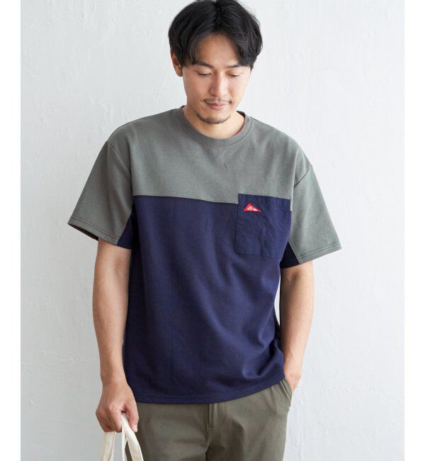 ikka「URBAN NATURE LIFE アーバンネイチャーライフ バイカラー切り替えTシャツ」|Tシャツ・カットソー|