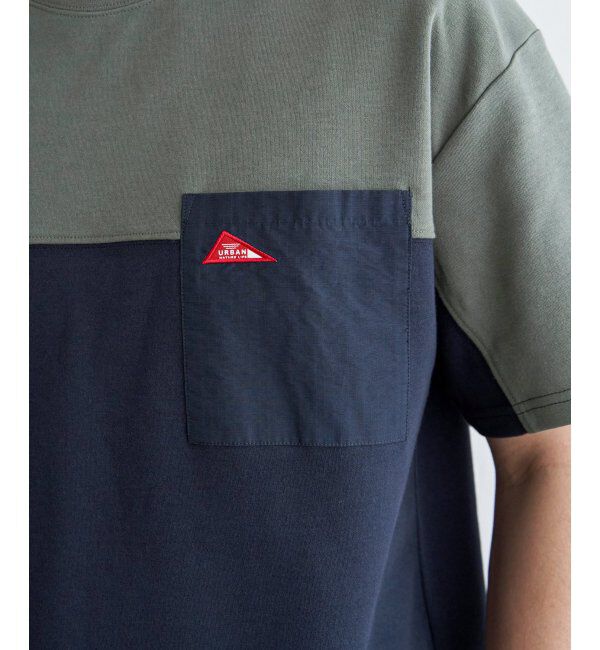 ikka「URBAN NATURE LIFE アーバンネイチャーライフ バイカラー切り替えTシャツ」|Tシャツ・カットソー|