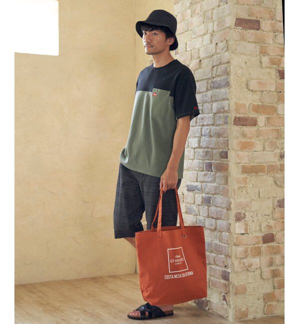 ikka「URBAN NATURE LIFE アーバンネイチャーライフ バイカラー切り替えTシャツ」|Tシャツ・カットソー|