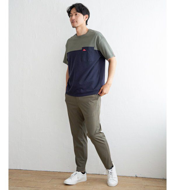ikka「URBAN NATURE LIFE アーバンネイチャーライフ バイカラー切り替えTシャツ」|Tシャツ・カットソー|