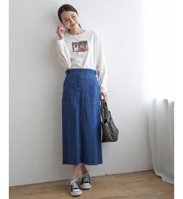 ikka「ロゴフォトプリントロンＴ」|Tシャツ・カットソー|