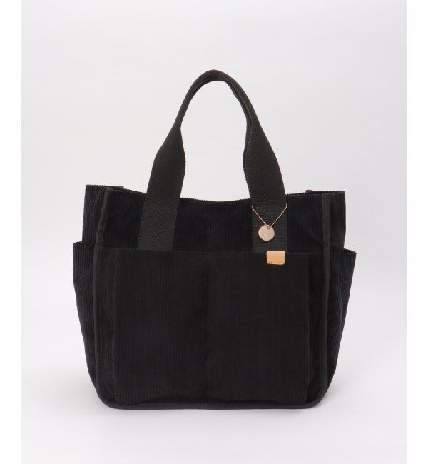 ikka「コーデュロイビッグトートバッグ」|その他|ブラック