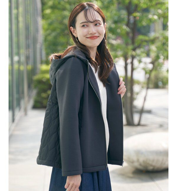 IKKA LOUNGE「【洗濯機で洗える】GOKU楽ダンボールフードコート」|ブルゾン・スタジャン|チャコール