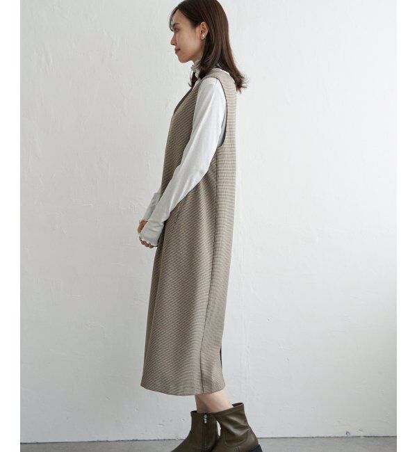 ikka「Vネックジャンパースカート」|ワンピース|