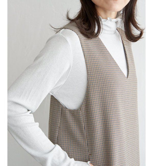 ikka「Vネックジャンパースカート」|ワンピース|