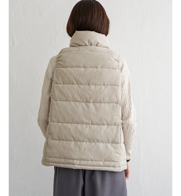 ikka「細コールボリューム襟ベスト」|ダウンベスト・ベスト|