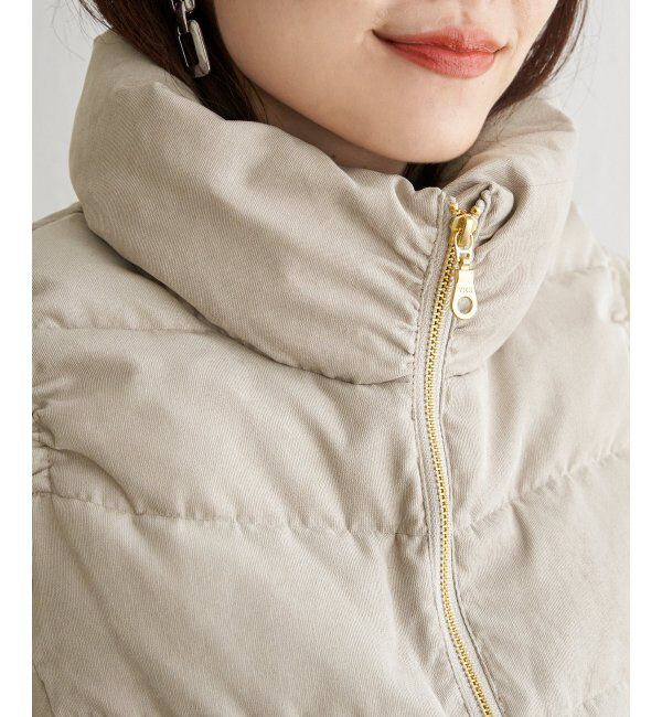 ikka「細コールボリューム襟ベスト」|ダウンベスト・ベスト|